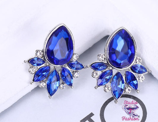 Sapphire Teardrop and Marquis Earrings