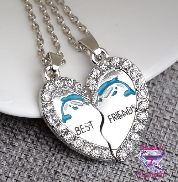 Two Pc. Best Friends Dolphin Necklace