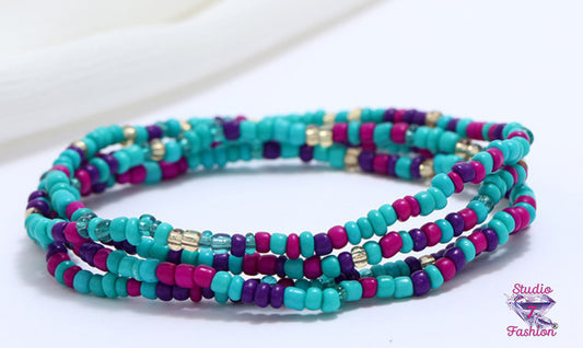 Superwrap Turquoise Beaded Bracelet