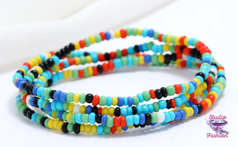 Superwrap Multicolor Bead Bracelet