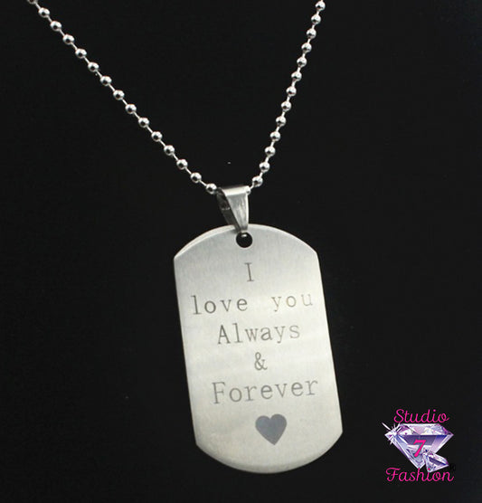 Forever Love Dogtag Necklace