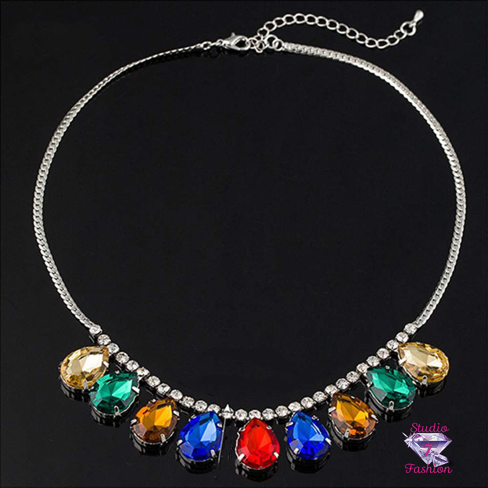 Multi-color Squares Necklace