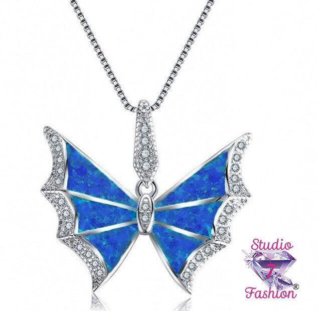 Turquoise Stylized Butterfly Necklace