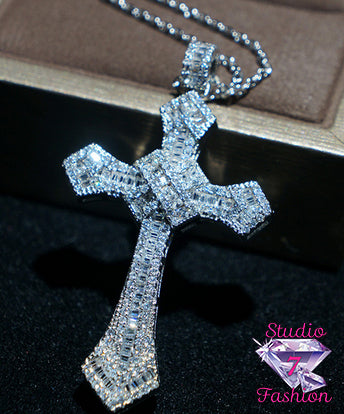 Brilliant Shining Cross Necklace