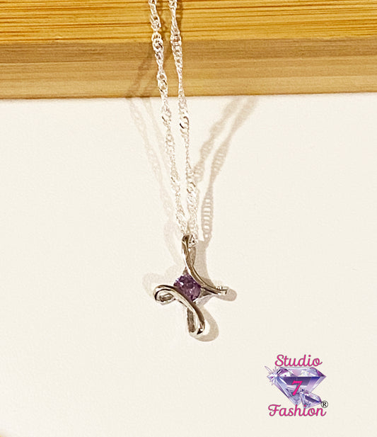 Infinite Diamond Amethyst Necklace