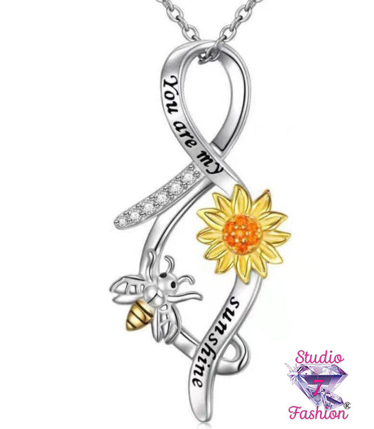 Sunshine Infinity Bee Necklace