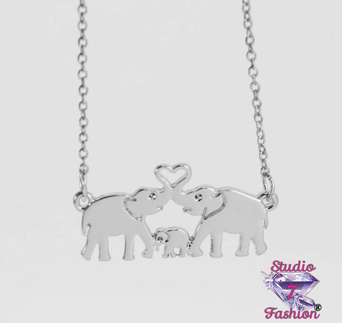 Elephant Family Love Necklace