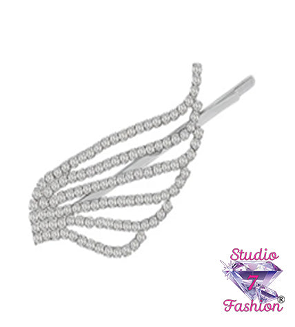 Rhinestone Angel Wings Hairclip 2pc