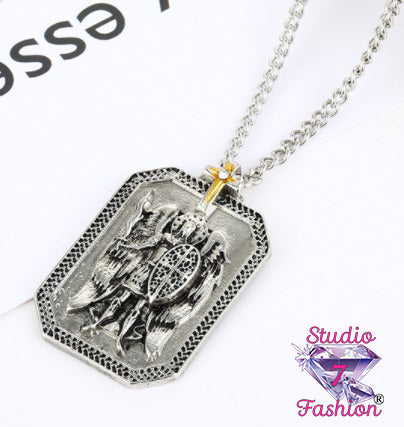 Archangel Michael Cross Necklace