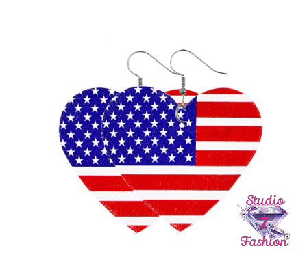 Big Heart Flag Earrings