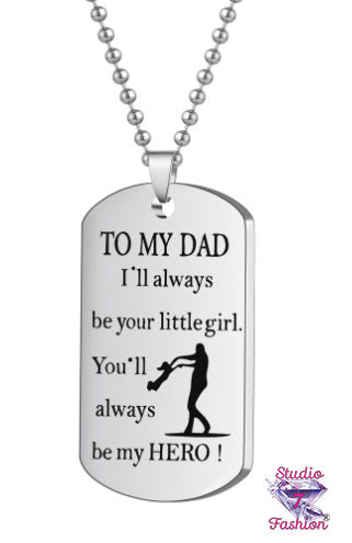 Dad Hero Daughter Necklace