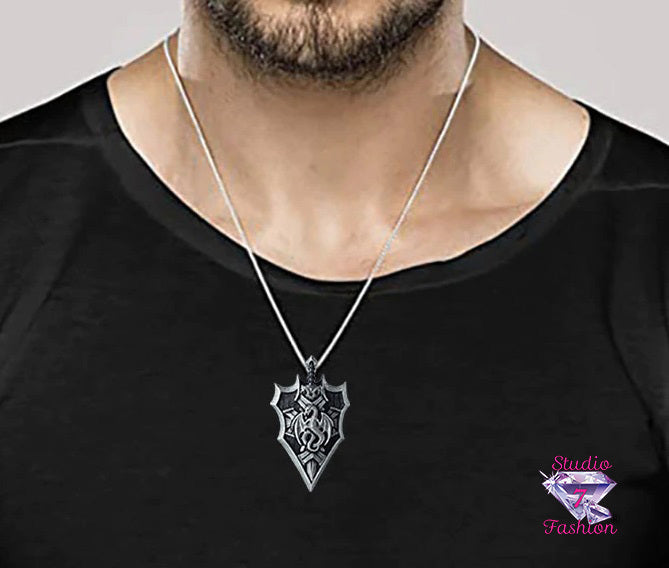 Dragon Shield Medallion Necklace