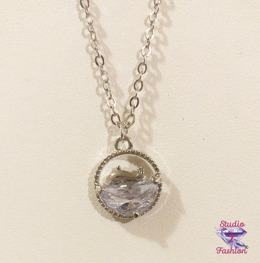 Swimming Whale Necklace