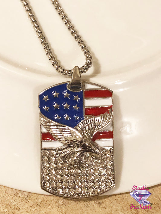 American Eagle Dogtag Necklace