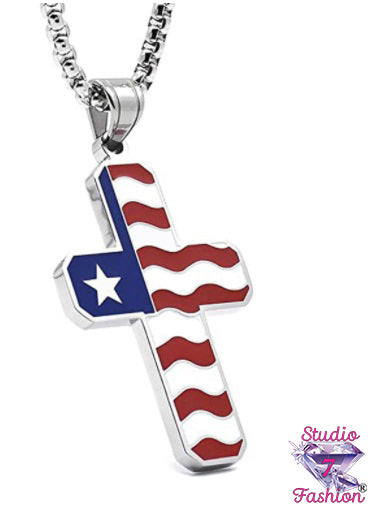 Cross Flag Necklace