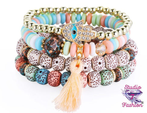 Speckled Multilayer Bracelet Set