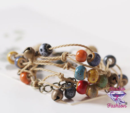 Boho Beaded Cord Bracelet