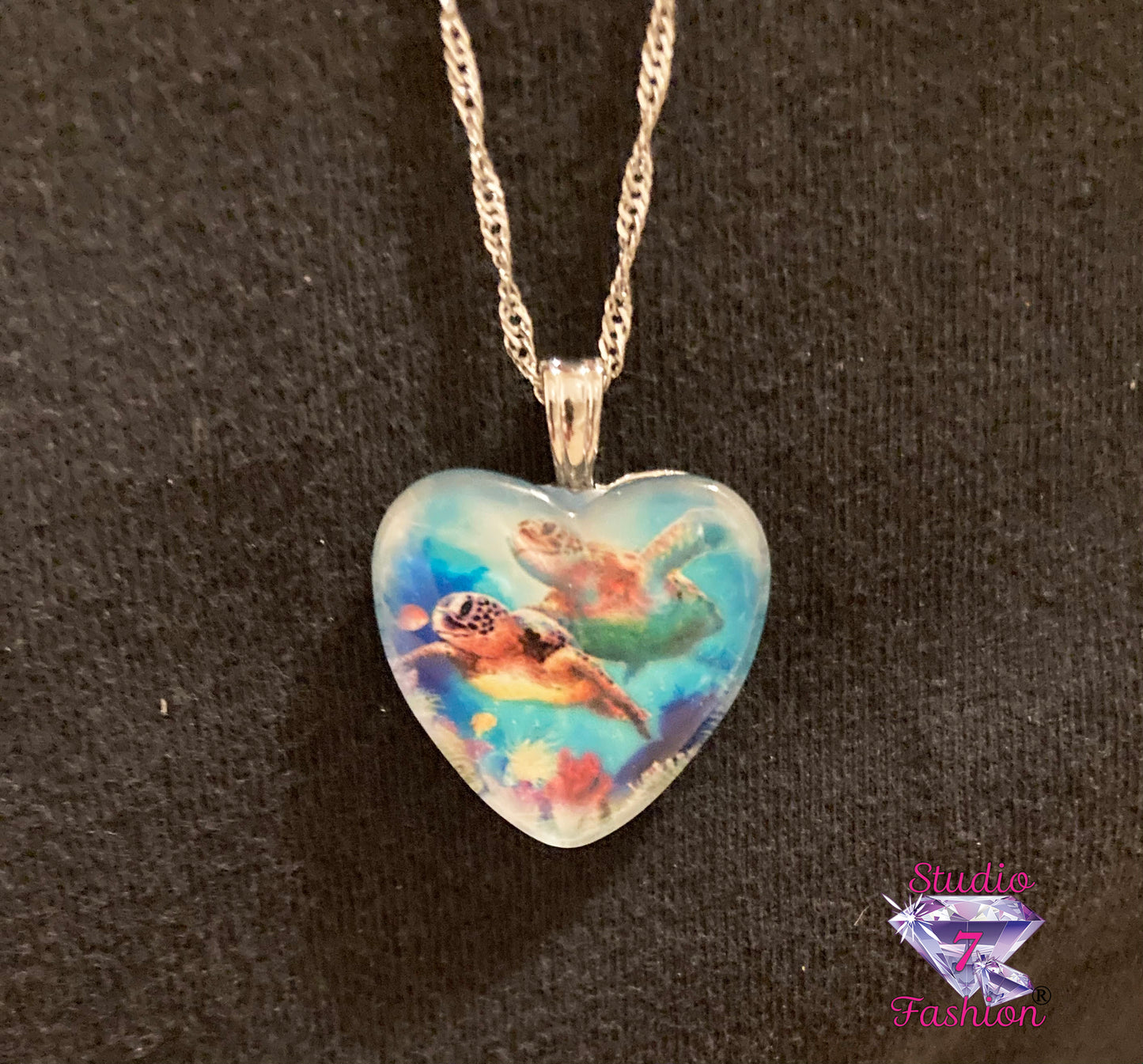 Tortoise Heart Necklace