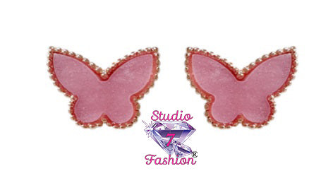 Pink Butterfly Earrings