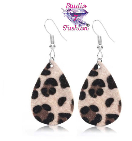 Velour Spotted Teardrop Earrings