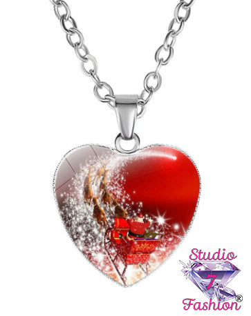 Sleigh Ride Christmas Necklace