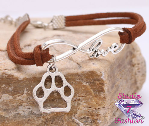 Coffee Puppy Love Infinity Bracelet