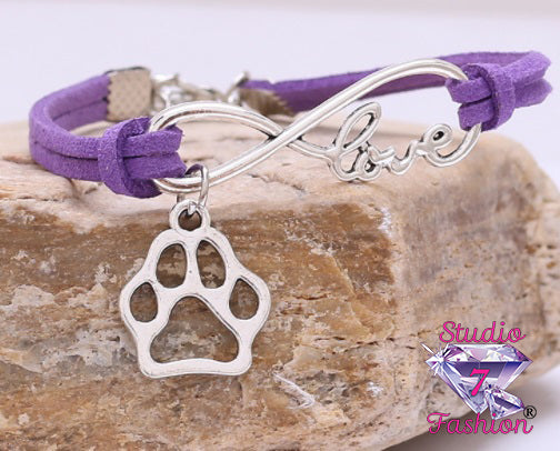 Purple Puppy Love Infinity Bracelet