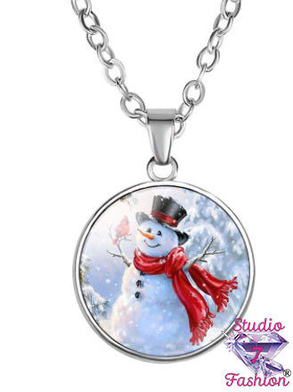 Happy Snowman Necklace