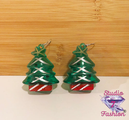 Light-up Christmas Tree Earrings