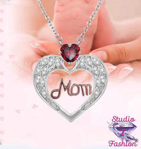 Elegant Mom Rhinestone Necklace