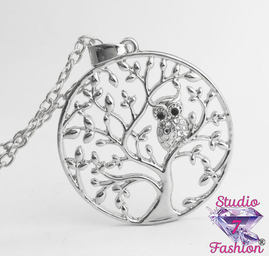 Wise Owl Tree Of Life Necklace