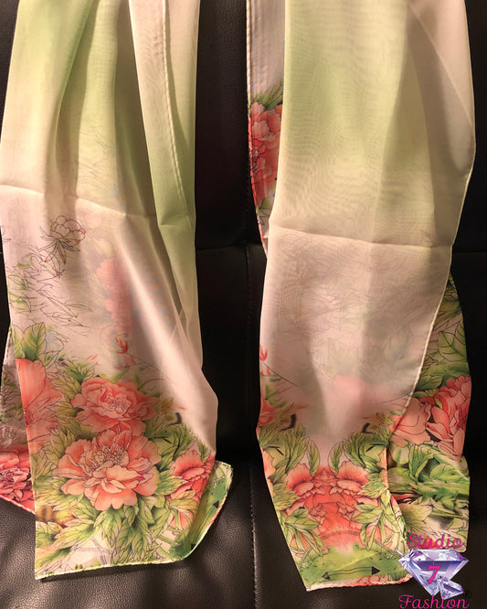 Pink Floral In Bloom Scarf