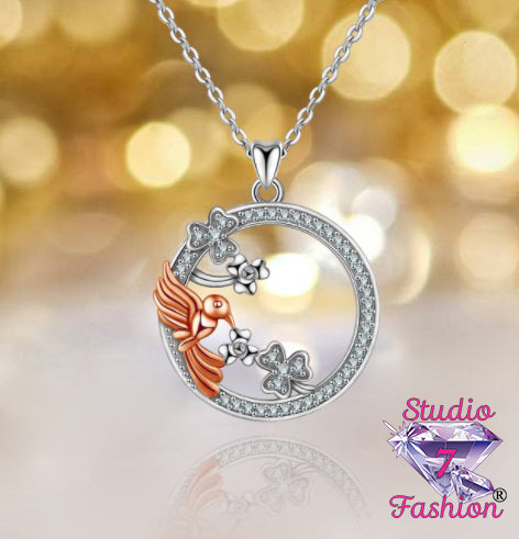 Hummingbird Circle Necklace