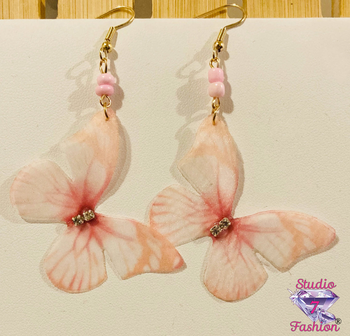 Silky Butterfly Pink Earrings