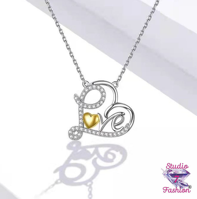 Script Love Necklace