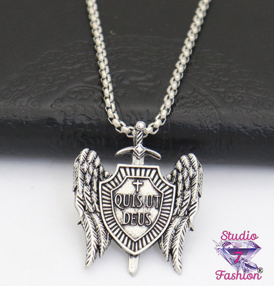 Guardian Angel Shield Necklace