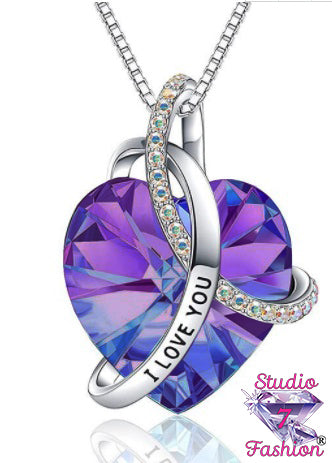 Love Purple Iridescent Necklace