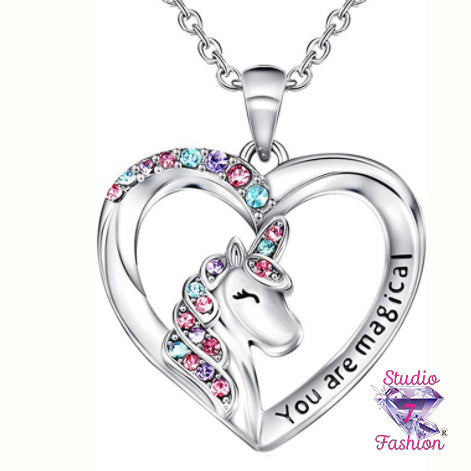 Magical Unicorn Heart Necklace