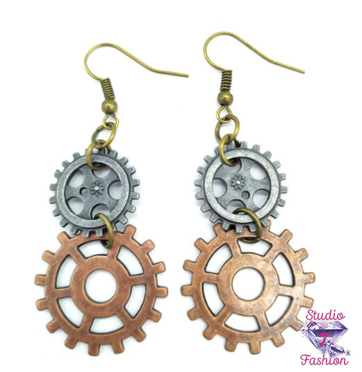 Steampunk Gears Earrings