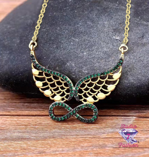 Angel Wings Infinity Necklace