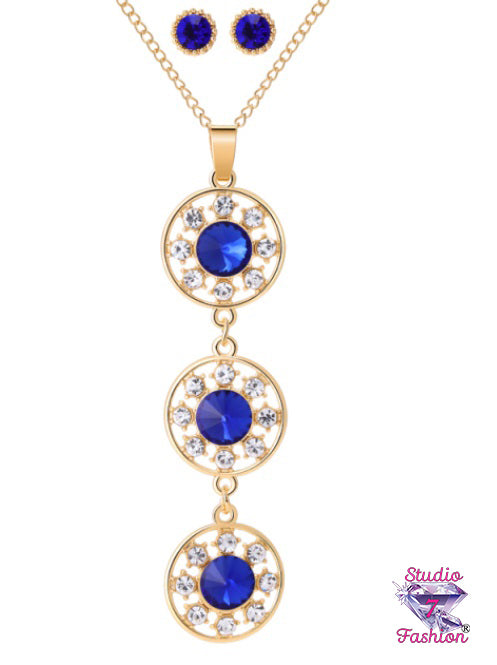 Cobalt Triple Necklace Set