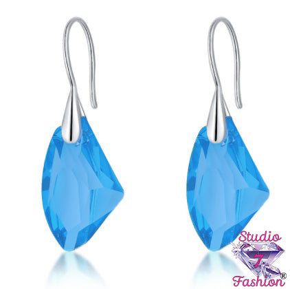 Blue Marquise-cut Earrings