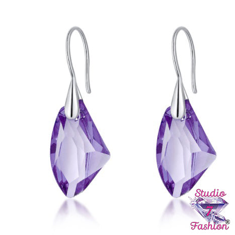 Purple Marquise-cut Earrings