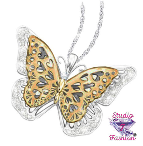 Yellow Butterfly Necklace