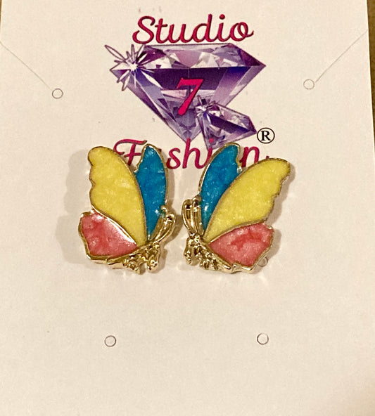 Pastel Butterfly Earrings