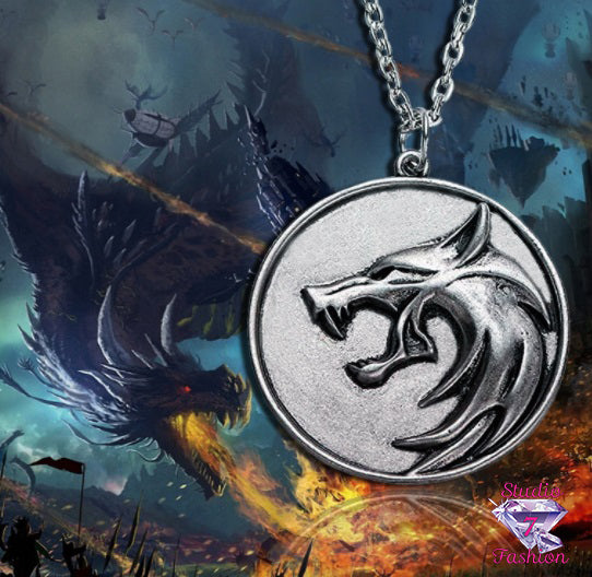 Wolf Medallion Necklace