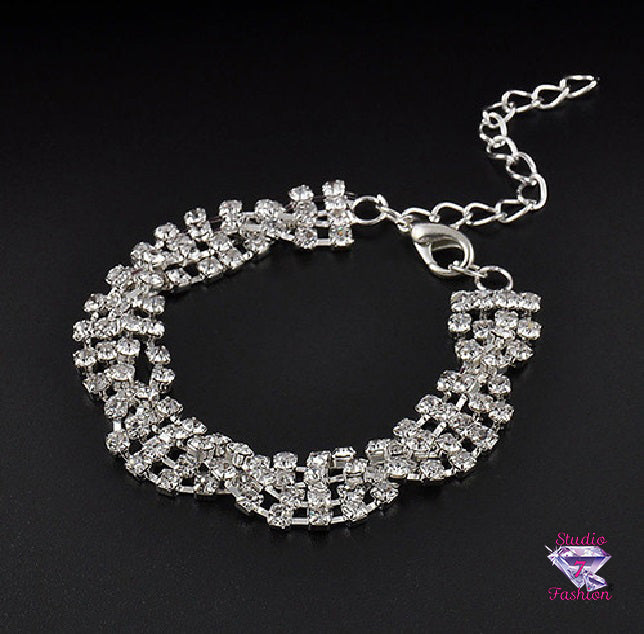 Elegant Triple Band Rhinestone Bracelet