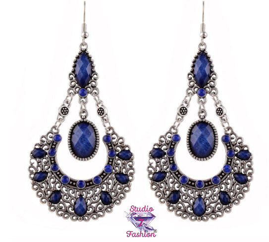 Unique Cobalt Teardrop Earrings