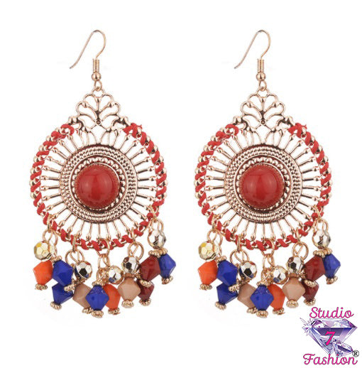 Boho Circular Dangle Earrings