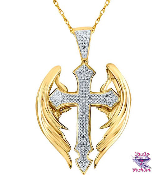 Guardian Angel Rhinestone Necklace